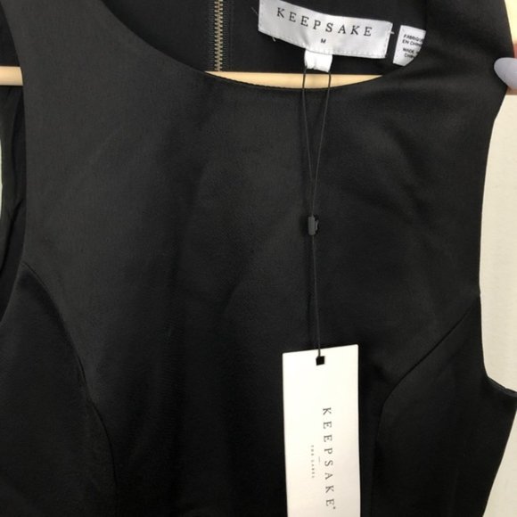 NWT Keepsake Counter Attack Black Cocktail Dress - Picture 6 of 8